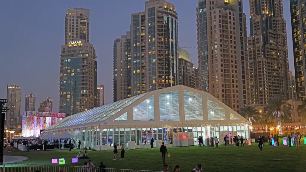 Leading tent rental Dubai services by Bait Al Nokhada, the largest tent supplier in the Arabian Gulf, offering high-quality tents for events, exhibitions, and weddings